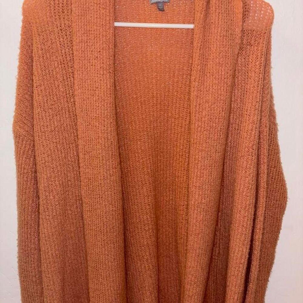 Charlotte-russe Women's Orange and Brown Cardigan
